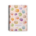 Load image into Gallery viewer, Watercolor Macarons Personalized Spiral Notebook