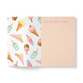 Load image into Gallery viewer, Ice Cream Pattern Softcover Journal — Personalized Name Notebook
