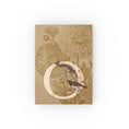 Load image into Gallery viewer, A vintage-style hard-backed journal with a monogram and floral art on the cover.