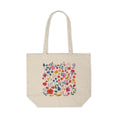 Load image into Gallery viewer, Vibrant Whimsical Flowers Canvas Tote Bag