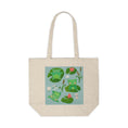 Load image into Gallery viewer, Cute Frogs in a Lily Pond Canvas Tote
