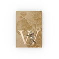 Load image into Gallery viewer, A vintage-inspired hard-backed journal with a monogram and floral artwork on the cover.