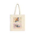 Load image into Gallery viewer, Beige tote bag with butterfly design on a white background