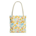 Load image into Gallery viewer, Yellow Floral Tote Bag- Beach Bag