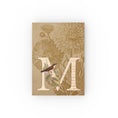 Load image into Gallery viewer, A vintage-inspired hard-backed journal with a monogram on the cover, featuring a floral background and a bird illustration.