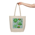 Load image into Gallery viewer, Cute Frogs in a Lily Pond Canvas Tote