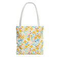 Load image into Gallery viewer, Yellow Floral Tote Bag- Beach Bag