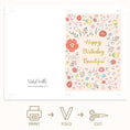 Load image into Gallery viewer, Happy Birthday Beautiful Folded greeting