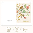 Load image into Gallery viewer, Vintage Birds and Roses Thank You Printable