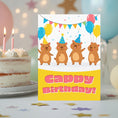 Load image into Gallery viewer, Capybara Birthday greeting card printable