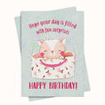 Load image into Gallery viewer, Kitten Surprise Birthday Greeting Printable Card