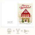 Load image into Gallery viewer, Christmas House Printable Holiday Greeting