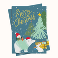 Load image into Gallery viewer, Merry Christmas Polar Bear and Friends Printable Greeting Card