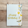 Load image into Gallery viewer, Daisy birthday folded printable and animated greeting