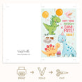 Load image into Gallery viewer, Printable birthday card dino boy