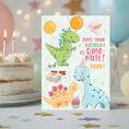 Load image into Gallery viewer, Fun Dino Birthday Greeting Printable Ecard