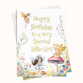 Load image into Gallery viewer, fairy garden birthday card for girl