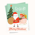 Load image into Gallery viewer, Printable greeting card, digital ecard santa