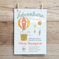 Load image into Gallery viewer, Adventure Awaits Baby Shower Invitation printable
