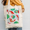 Load image into Gallery viewer, Koi Pond Watercolor Canvas Tote Bag
