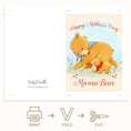 Load image into Gallery viewer, mama bear greeting card printable