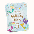 Load image into Gallery viewer, Mermaid Birthday Greeting for Girls