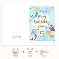 Load image into Gallery viewer, Mermaid Birthday Greeting for Girls