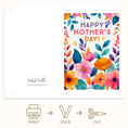 Load image into Gallery viewer, Vibrant flowers mother's day card printable and ecard