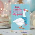 Load image into Gallery viewer, Silly Goose Birthday Greeting Card Printable Ecard