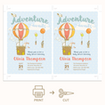 Load image into Gallery viewer, Adventure Awaits Baby Shower Invitation printable