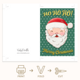 Load image into Gallery viewer, Santa Christmas Holiday Greeting Card printable