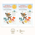Load image into Gallery viewer, Woodland Critters Birthday Invitation