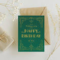 Load image into Gallery viewer, Vintage art deco style birthday greeting card printable