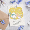 Load image into Gallery viewer, tea party baby shower invitation printable and ecard