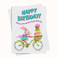 Load image into Gallery viewer, Bunny Birthday Cakes Printable Greeting Card