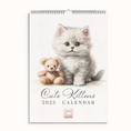 Load image into Gallery viewer, Printable and digital calendar 2025, cute cats