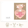 Load image into Gallery viewer, cat mother's day Printable card