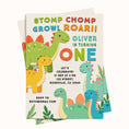 Load image into Gallery viewer, dino birthday party invitation printable and evite