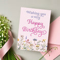 Load image into Gallery viewer, Wildflower Border Birthday Greeting Printable Card