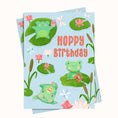 Load image into Gallery viewer, Froggy Pond Birthday Printable Greeting