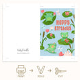 Load image into Gallery viewer, Froggy Pond Birthday Printable Greeting