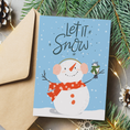 Load image into Gallery viewer, Let it snow Christmas Holiday Greeting Card printable