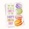 Load image into Gallery viewer, Sweet Macarons Birthday Greeting Printable Ecard