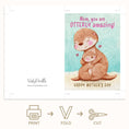Load image into Gallery viewer, otter mothers day card printable