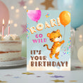Load image into Gallery viewer, Cute tiger birthday card printable