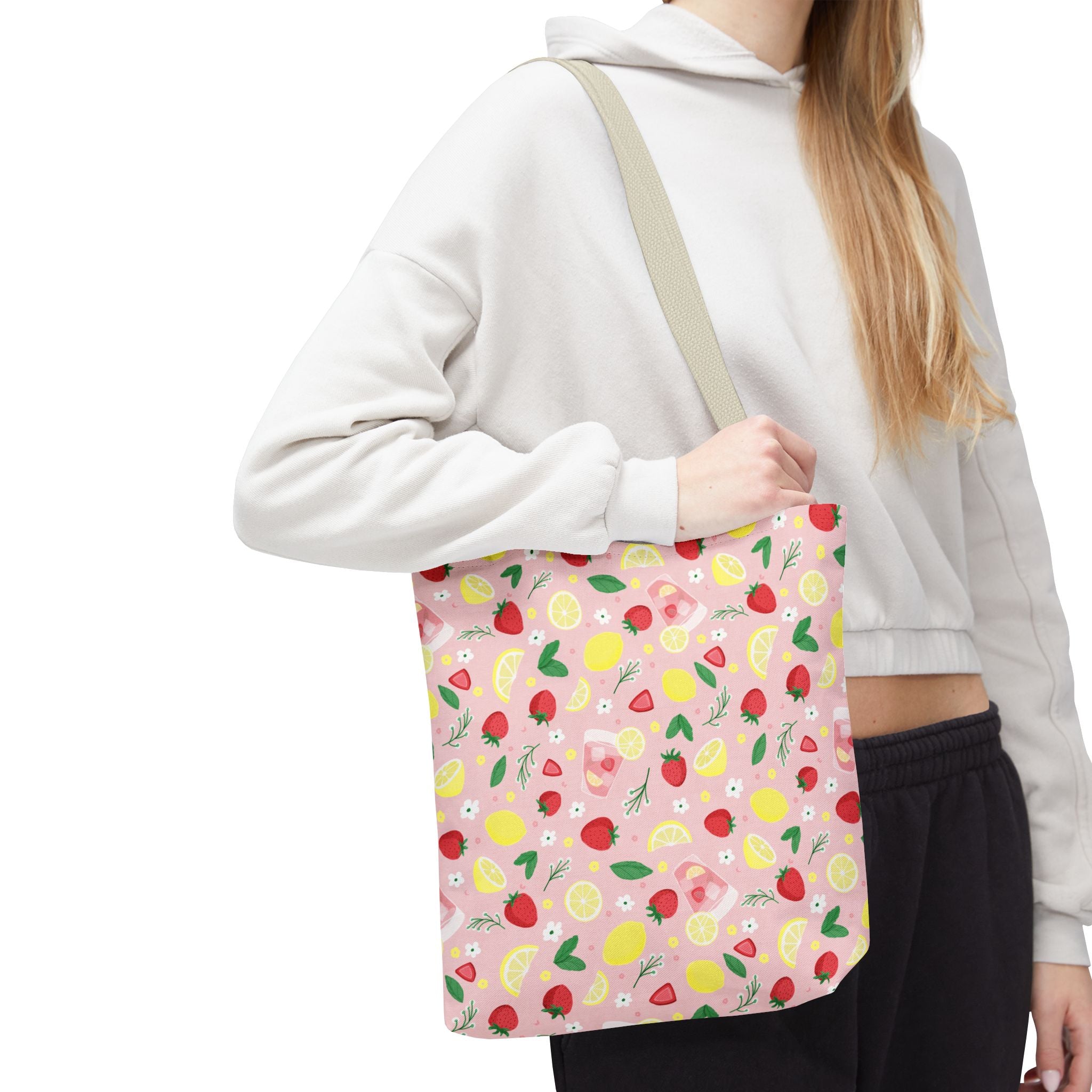 Strawberry and Mint Lemonade tote bag