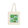 Load image into Gallery viewer, Cute Frogs in a Lily Pond Canvas Tote
