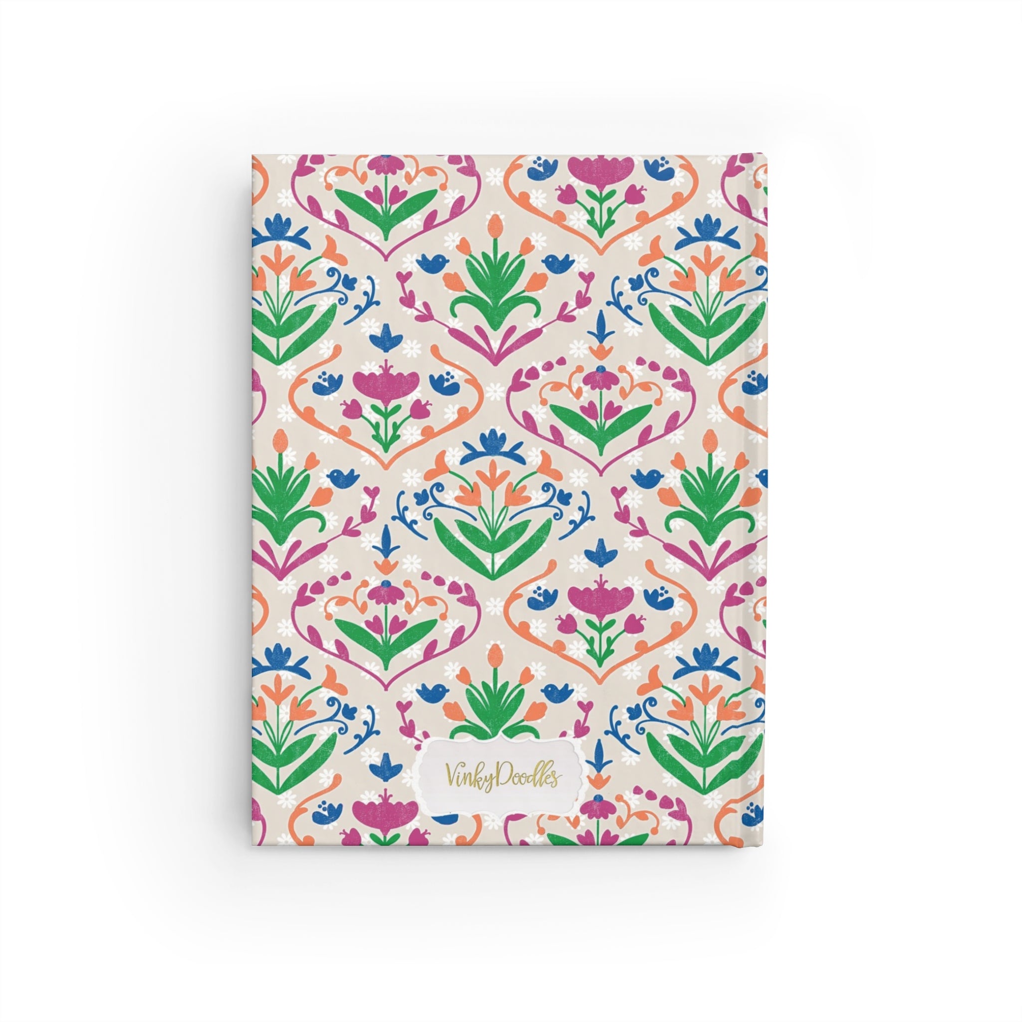 Floral Block Print Personalized Journal