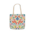 Load image into Gallery viewer, Tote bag with colorful lobster and floral pattern on a white background
