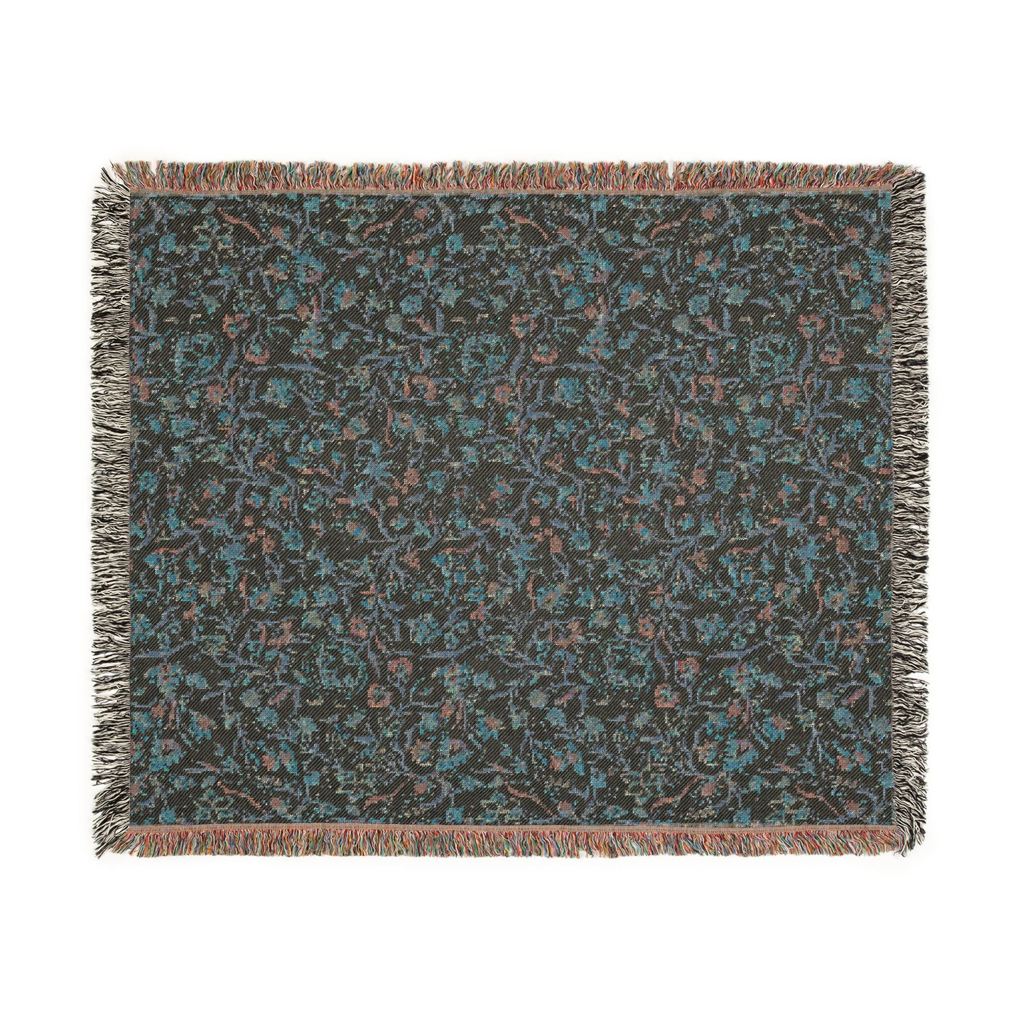 Romantic Vintage Chintz Garden Woven Blanket